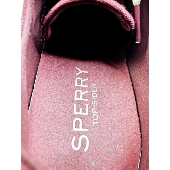 Sperry Top Sider Size 8.5M Women's Burgundy Low Lace Fashion Sneakers #STS81696 - Picture 5 of 12